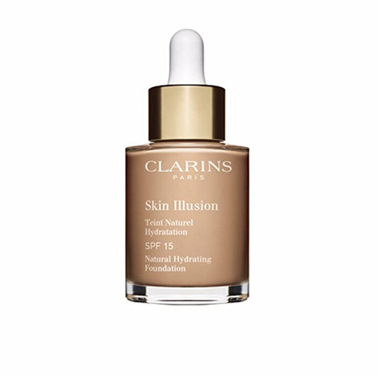 Clarins Skin Illusion Natürliche feuchtigkeitsspendende Grundierung LSF 15 – Nr. 108 Sand, 30 ml