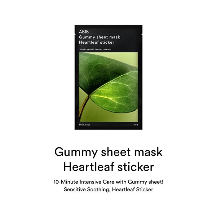 Abib Gummy Sheet Mask Madecassoside Sticker 27 ml x 10 Stück