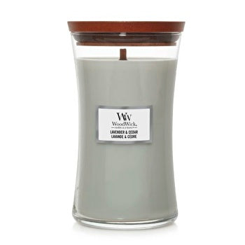Woodwick Lavendel & Zeder Medium Sanduhr Kerze 0