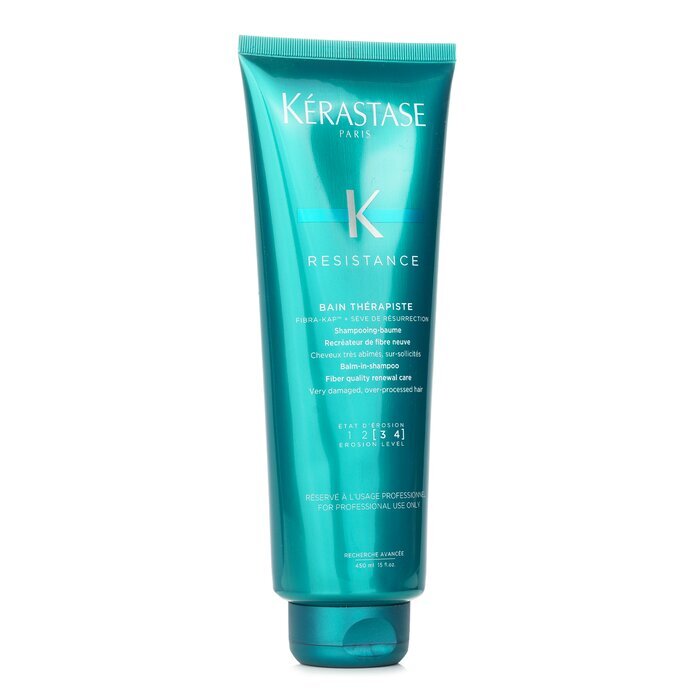 Kerastase Resistance Bain Therapiste Balm-In -Shampoo Fiber Quality Renewal Care (Für sehr geschädigtes, überstrapaziertes Haar) 450ml/15oz