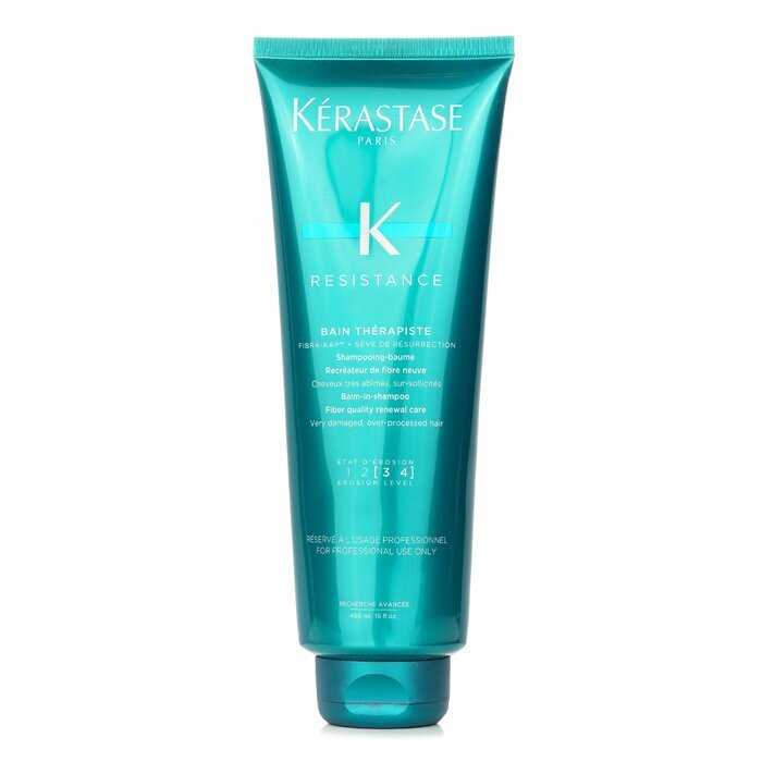 Kerastase Resistance Bain Therapiste Balm-In -Shampoo Fiber Quality Renewal Care (Für sehr geschädigtes, überstrapaziertes Haar) 450ml/15oz