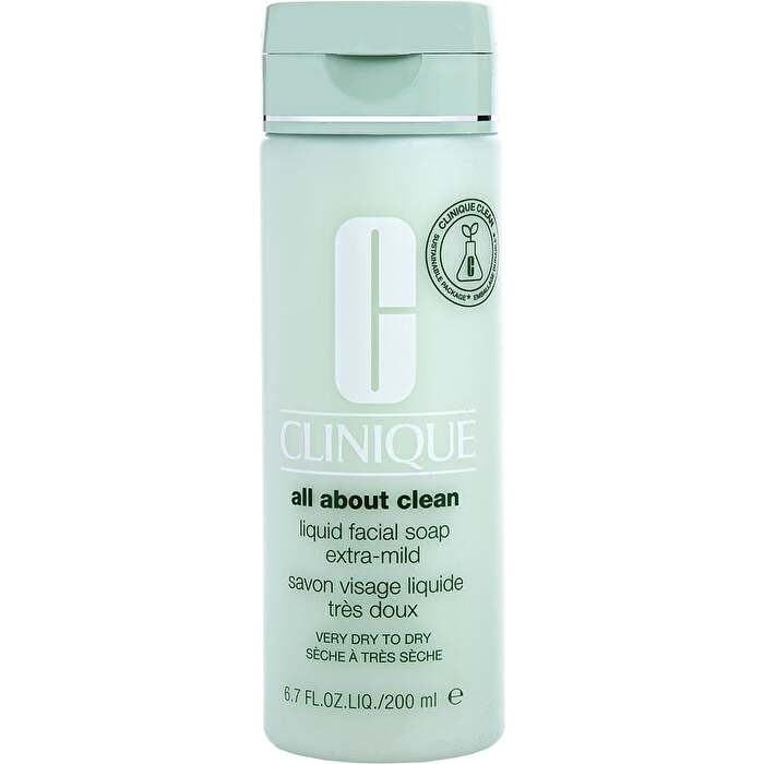 Clinique All About Clean Flüssige Gesichtsseife, extra mild, für sehr trockene bis trockene Haut, 200 ml