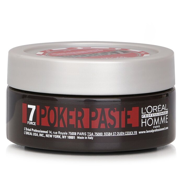 L'Oreal Professionnel Homme Poker Paste (wiederbearbeitbare Kompaktpaste, extremer Halt) 75 ml/2,5 oz