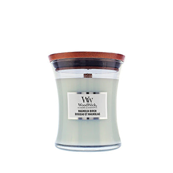 Woodwick Magnolia Birch Medium Sanduhrkerze 0