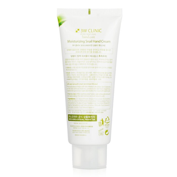 3W Clinic Handcreme - Schnecke 100ml/3.38oz
