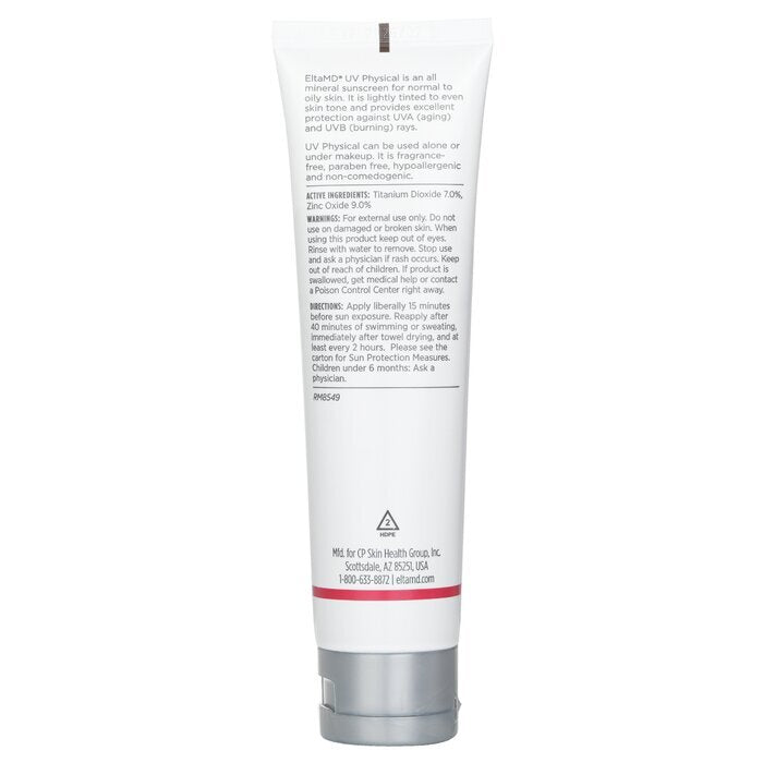 EltaMD UV Physical Water-Resistant Facial Sunscreen SPF 41 (Tinted) - For Normal to Oily Skin 85g