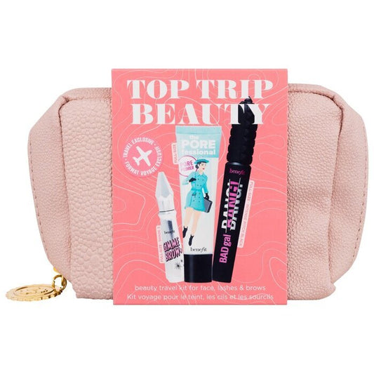 Benefit Top Trip Beauty Set Porefessional Primer 22 ml / Badgal Bang! Mascara 8 5 g / Gimme Brow+ Nr. 3 3 g / Beutel 33,5 ml