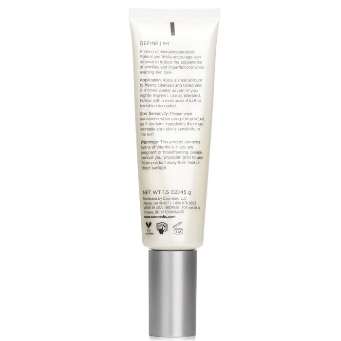 CosMedix Define Age-Defying Treatment With Hydroxy Acids & Retinol 45g