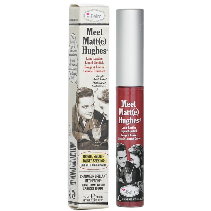 TheBalm Meet Matte Hughes Flüssiger Lippenstift mit langem Halt – Charming, 7,4 ml