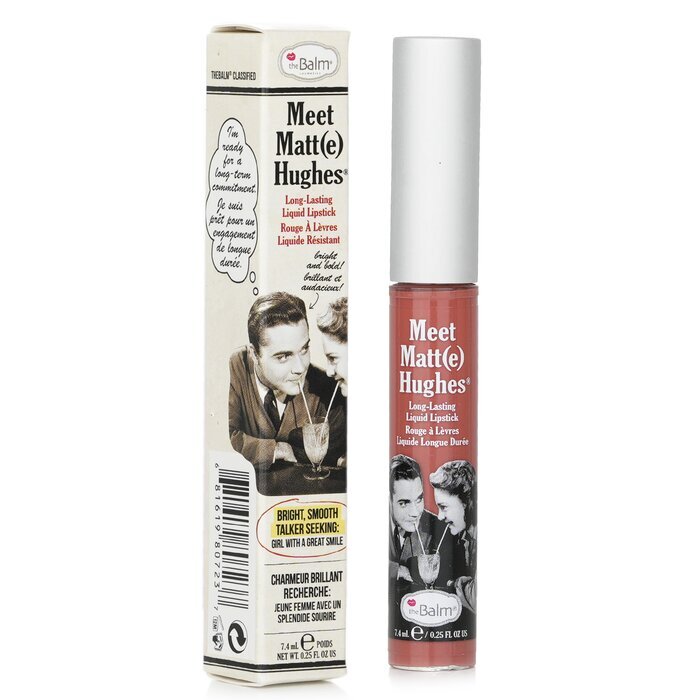 TheBalm Meet Matte Hughes Langanhaltender flüssiger Lippenstift – Sincere 7,4 ml/0,25 oz