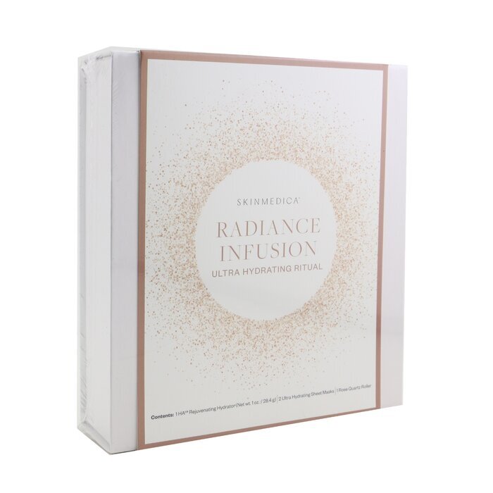 Skin Medica Radiance Infusion Ultra Hydrating Ritual Set: HA Rejuvenating Hydrator 28,4 g + Ultra Hydrating Sheet-Maske 2 Stk. + Rosenquarz-Roller 4 Stk.