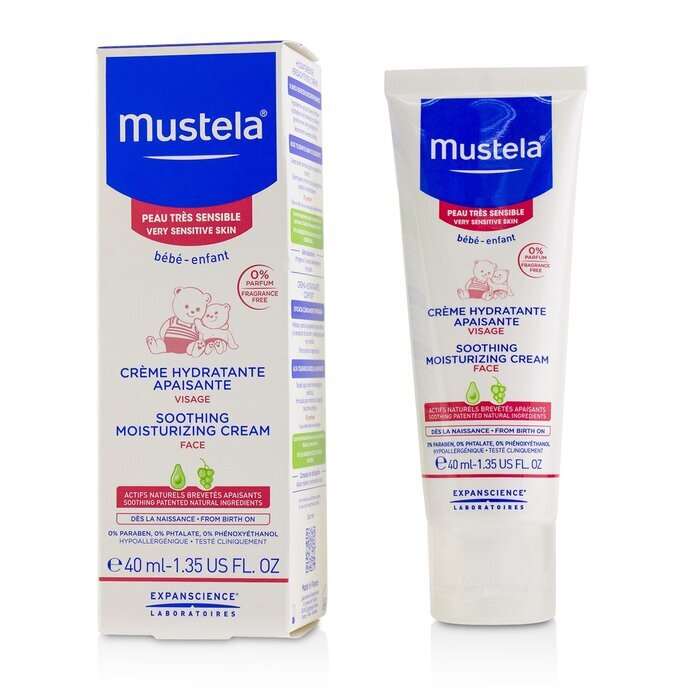 Mustela Beruhigende Feuchtigkeitscreme für das Gesicht – für sehr empfindliche Haut, 40 ml