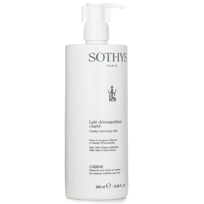 Sothys Clarity Reinigungsmilch – Für Haut mit empfindlichen Kapillaren, mit Hamamelisextrakt (Salongröße) 500 ml