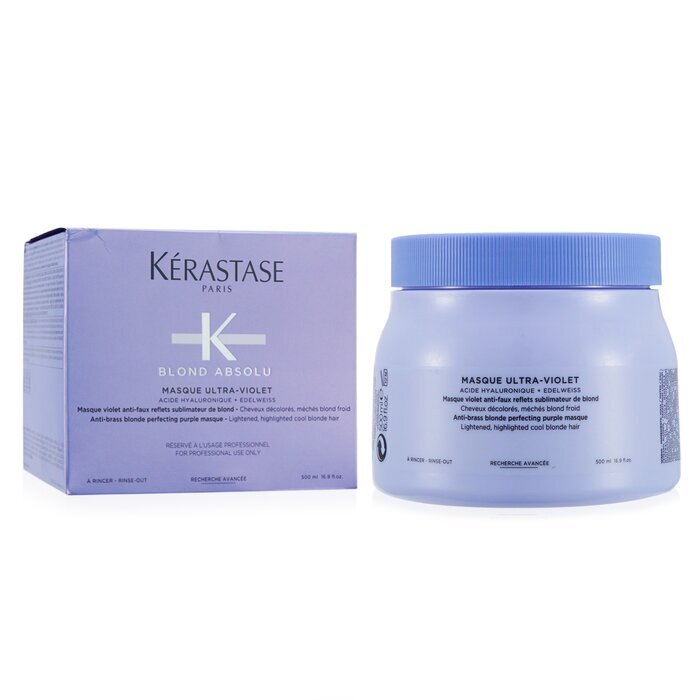 Kerastase Blond Absolu Masque Ultra-Violet Anti-Brass Blonde Perfecting Purple Masque (aufgehelltes kühles blondes Haar) 500ml/16,9 oz