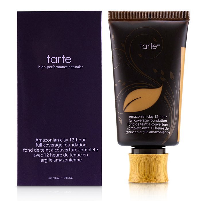 Tarte Amazonian Clay Foundation, 12 Stunden, vollständige Abdeckung, Nr. 47G Tan Deep Golden, 50 ml