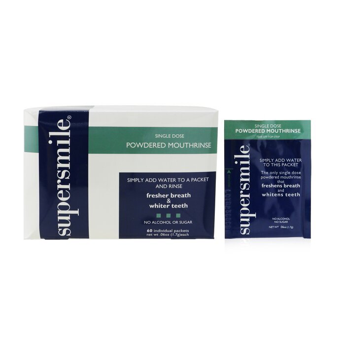 Supersmile Einzeldosis-Mundspülung in Pulverform (ohne Alkohol/Zucker) 60 x 1,7 g