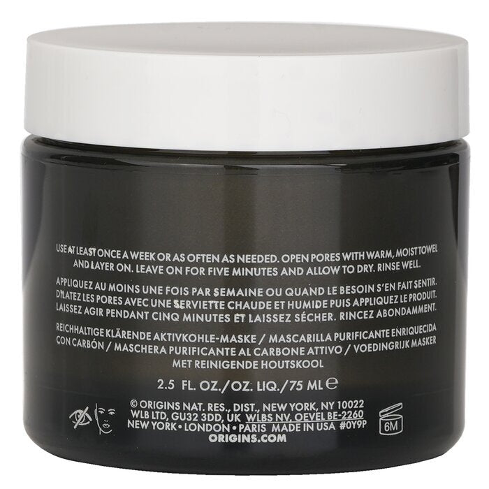 Origins Clear Improvement – Aktivkohle-Honig-Maske zum Reinigen und Pflegen, 75 ml
