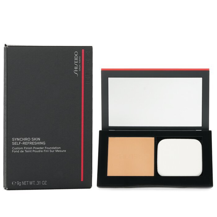 Shiseido Synchro Skin Selbsterfrischendes Puder-Foundation mit individuellem Finish, Nr. 350, Ahorn, 9 g