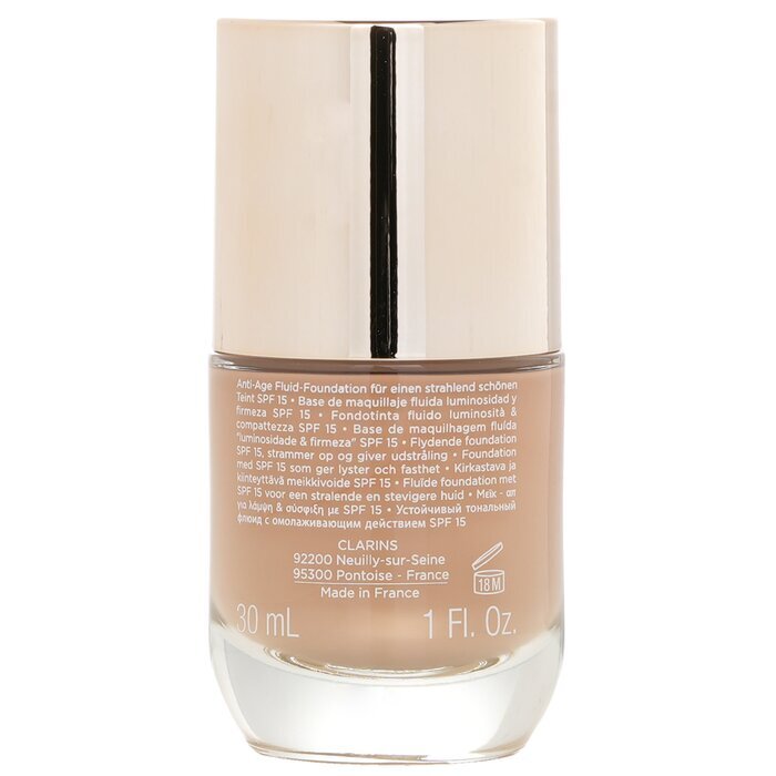 Clarins Everlasting Youth Fluid Aufhellendes und straffendes Make-up LSF 15 – Nr. 109 Weizen, 30 ml