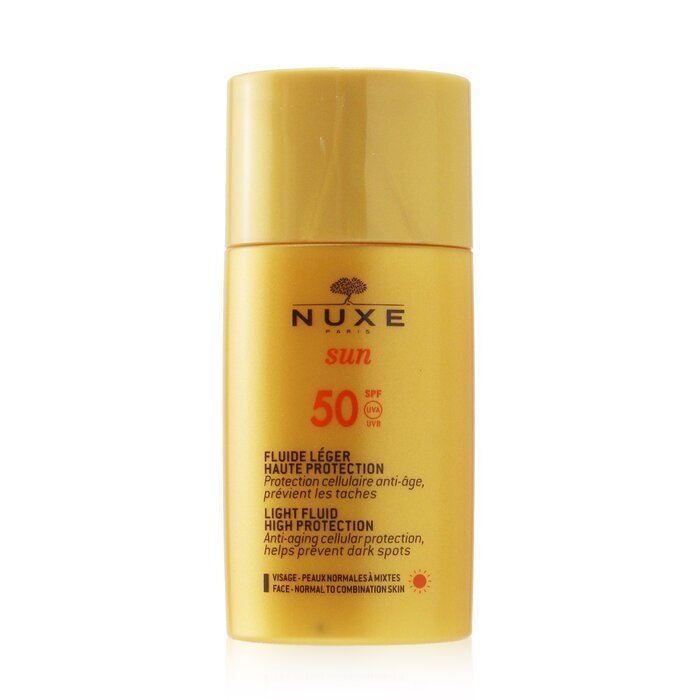 Nuxe Sun Light Fluid für das Gesicht – Hoher Schutz LSF 50 (für normale bis Mischhaut) 50 ml