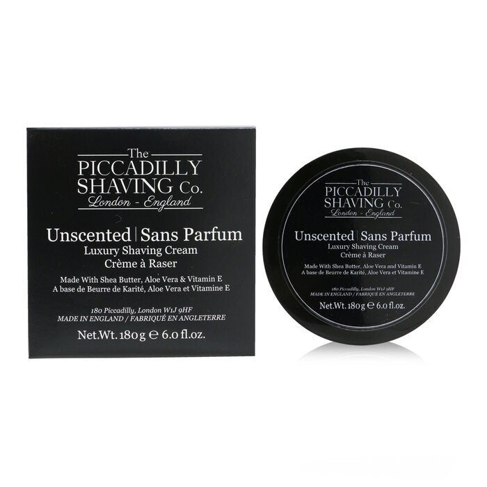 The Piccadilly Shaving Co. Luxus-Rasiercreme ohne Duft, 180 g/6 oz