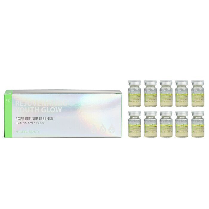 Natürliche Schönheit, verjüngende, jugendlich strahlende Porenverfeinerungs-Essenz, 10 x 5 ml
