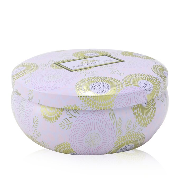 Voluspa 3-Docht-Dekorationskerze in Dose – Panjore Litschi, 340 g/12 oz