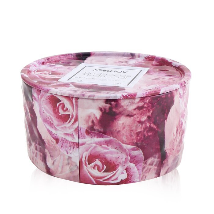Voluspa Kerze in Dose mit 2 Dochten – Rosenblüten-Eiscreme, 170 g