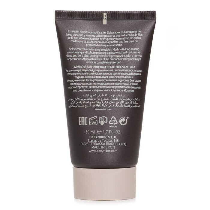 SKEYNDOR Men Shine Control 24H Aqua Emulsion - Moisturize & Prevents Shiny Skin (For Normalise Mixed & Oily Skins) 50ml