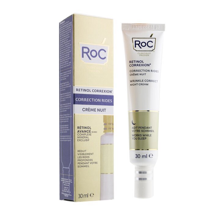 ROC Retinol Correxion Faltenkorrektur-Nachtcreme – Hochentwickeltes Retinol mit exklusivem Mineralkomplex, 30 ml