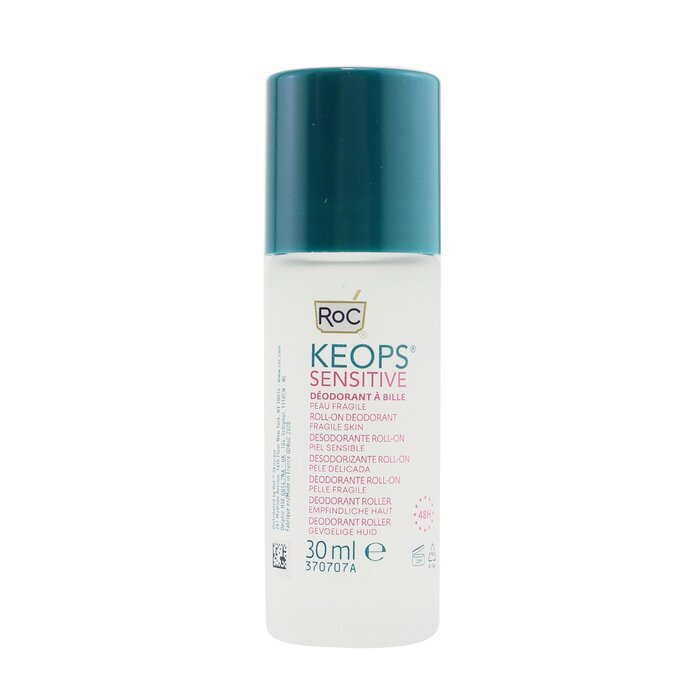 ROC KEOPS Sensitive Roll-On Deodorant 48H – Alkoholfrei und nicht parfümiert (empfindliche Haut) 30 ml