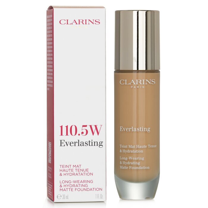 Clarins Everlasting langanhaltendes und feuchtigkeitsspendendes, mattes Make-up, Nr. 110.5W Tawny, 30 ml