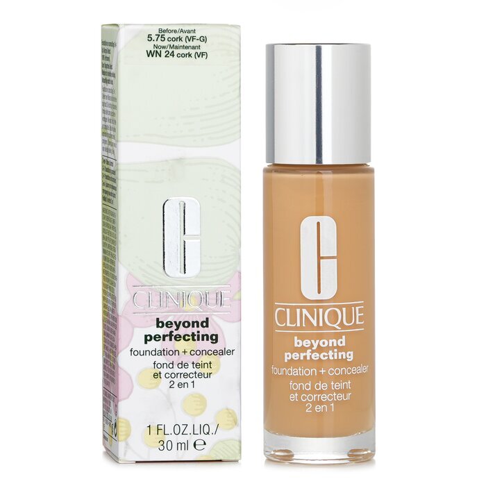 Clinique Beyond Perfecting Foundation & Concealer – Nr. WN 24 Kork, 30 ml