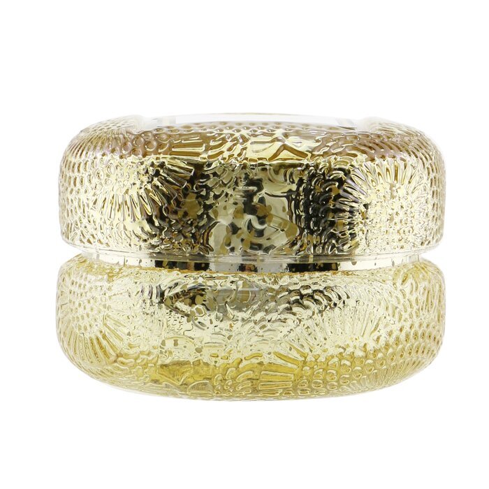 Voluspa Macaron-Kerze – vergoldeter Pomander und Hinoki, 51 g/1,8 oz