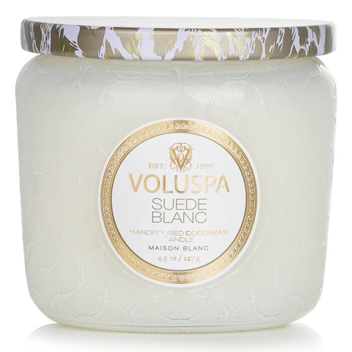 Voluspa Petite Kerze im Glas – Wildleder Blanc 127 g/4,5 oz