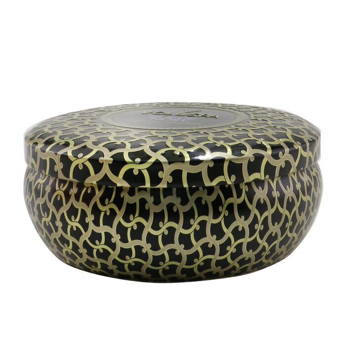 Voluspa Dekorative Kerze in Dose mit 3 Dochten – Suede Noir, 340 g/12 oz