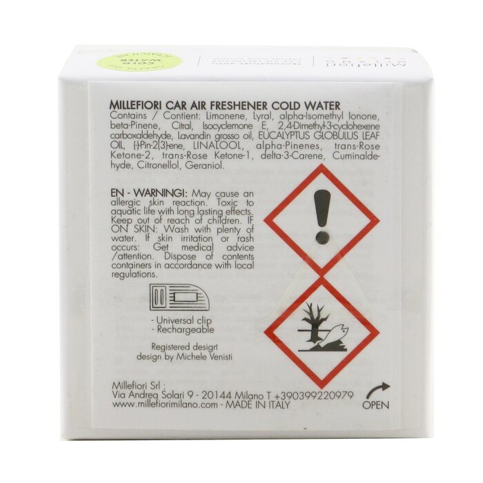 Millefiori Icon Textile Geometric Auto-Lufterfrischer - Kaltes Wasser 1 Stück