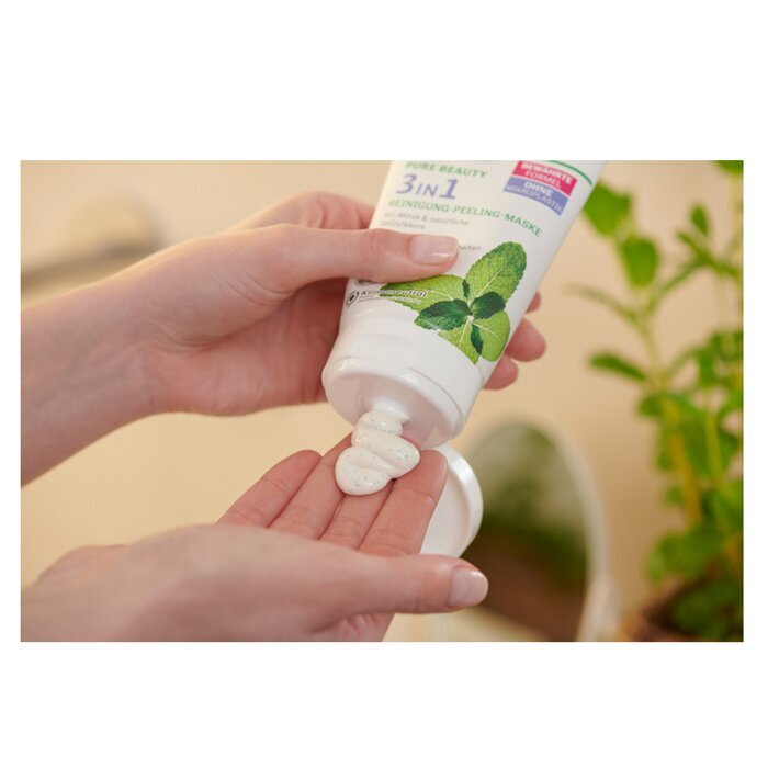 Lavera Pure Beauty 3 in 1 Waschen, Peeling, Maske – für unreine und Mischhaut, 125 ml