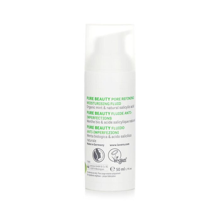 Lavera Pure Beauty Porenverfeinerndes Feuchtigkeitsfluid - Für unreine und Mischhaut 50ml/1.7oz