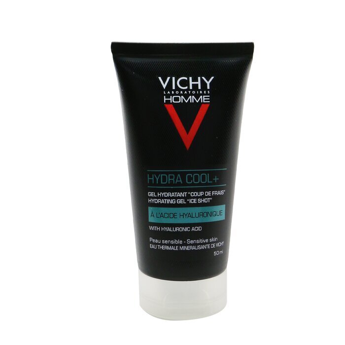 Vichy Homme Hydra Cool+ – Feuchtigkeitsgel „Ice Shot“ mit Hyaluronsäure (für Gesicht und Augen) 50 ml