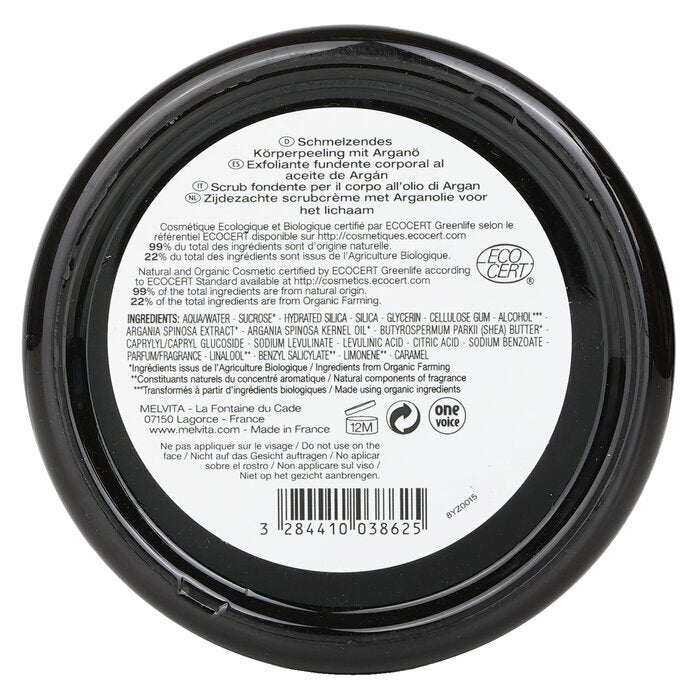 Melvita L'Argan Bio Schmelzendes Körperpeeling mit Arganöl 150g/5oz
