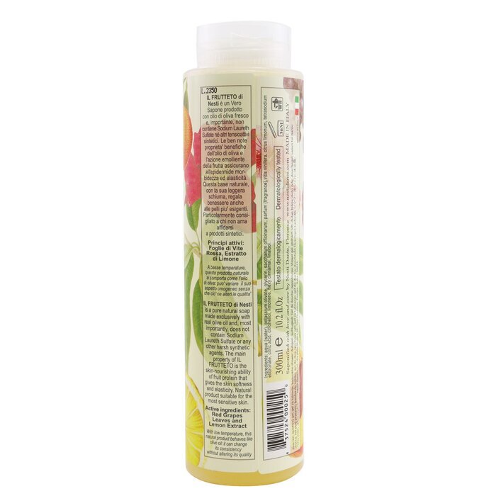 Nesti Dante IL Frutteto Bad & Dusche Natürliche Flüssigseife mit roten Weinblättern und Zitronenextrakt 300ml/10,2oz