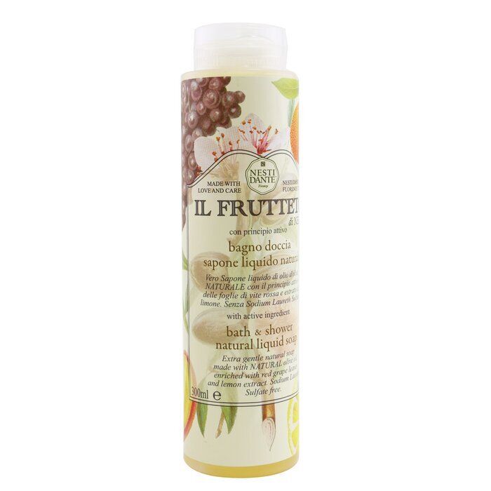 Nesti Dante IL Frutteto Bad & Dusche Natürliche Flüssigseife mit roten Weinblättern und Zitronenextrakt 300ml/10,2oz