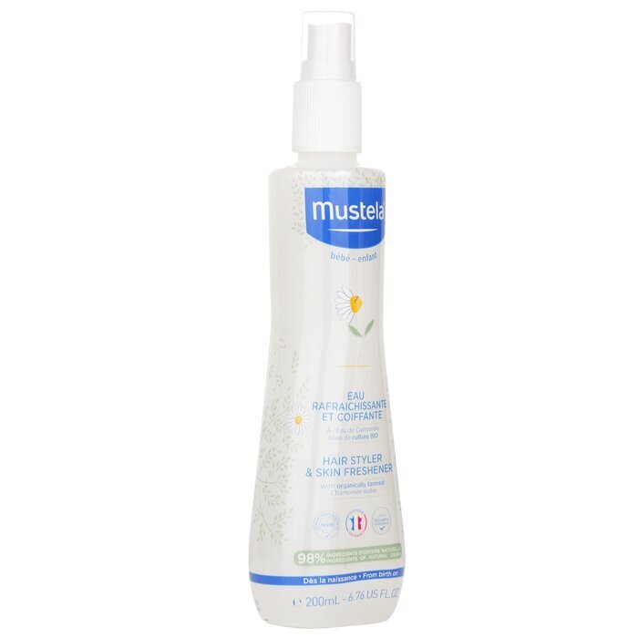 Mustela Hair Styler & Skin Refresher – Mit Kamillenwasser aus biologischem Anbau, 200 ml/6,76 oz