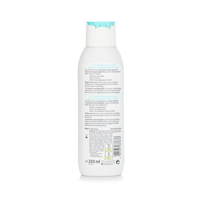 Lavera Basis Sensitiv Straffende Körperlotion mit Bio-Aloe Vera und natürlichem Coenzym Q10 – Für normale Haut 250ml/8.4oz