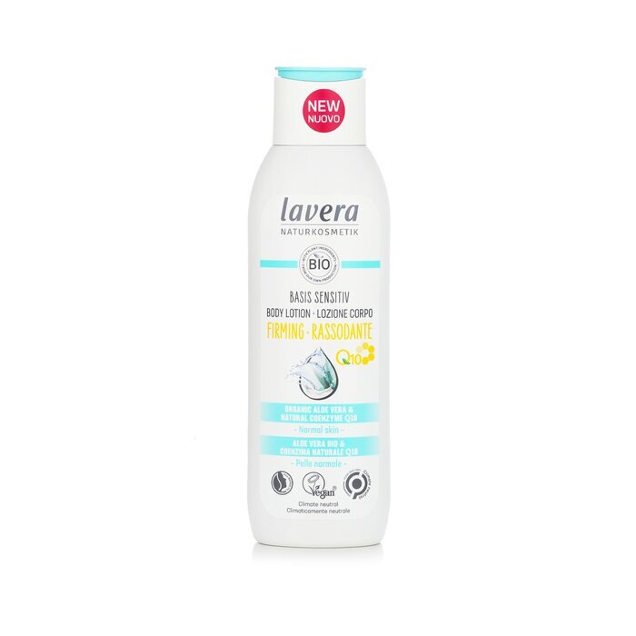 Lavera Basis Sensitiv Straffende Körperlotion mit Bio-Aloe Vera und natürlichem Coenzym Q10 – Für normale Haut 250ml/8.4oz