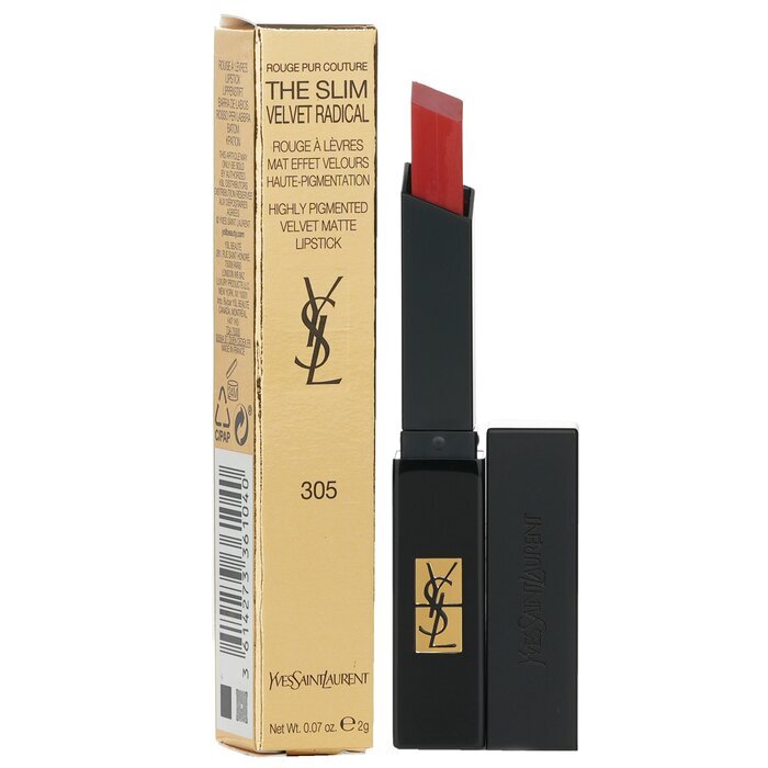 Yves Saint Laurent Rouge Pur Couture Der Slim Velvet Radical Matte Lippenstift - Nr. 305 Orange Surge 2 g/0,07 oz