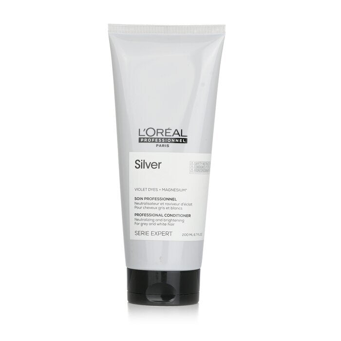 L'Oreal Professionnel Serie Expert – Silberviolett-Farbstoffe + Magnesium-neutralisierender und aufhellender Conditioner (für graues und weißes Haar) 200 ml/6,7 oz