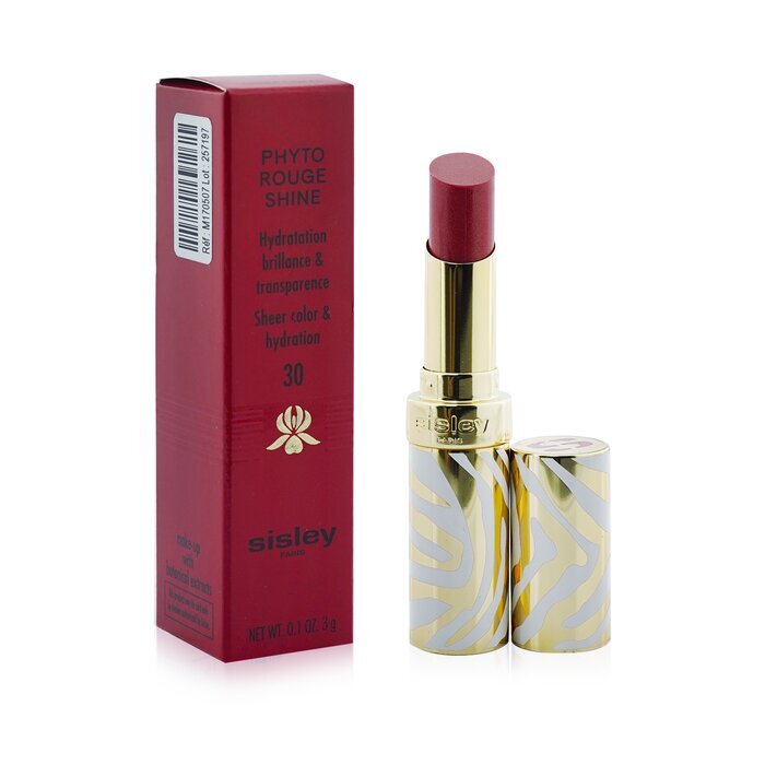 Sisley Phyto Rouge Shine Feuchtigkeitsspendender, glänzender Lippenstift – Nr. 30 Sheer Coral, 3 g/0,1 oz