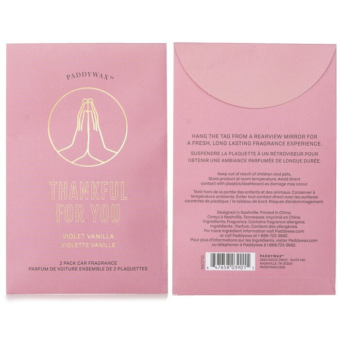 Paddywax Impressions Autoduft – Thankful For You, 2 Packungen